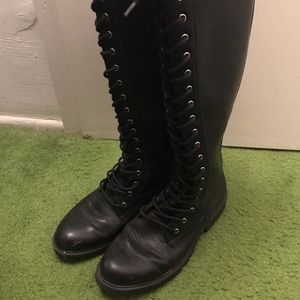 Forever 21 knee-high black leather boots